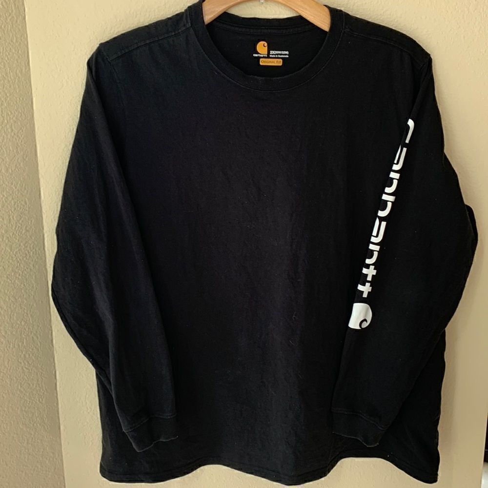 Vintage‎ Carhartt Original Fit Black long sleeve T-Shirt size XXL base layer